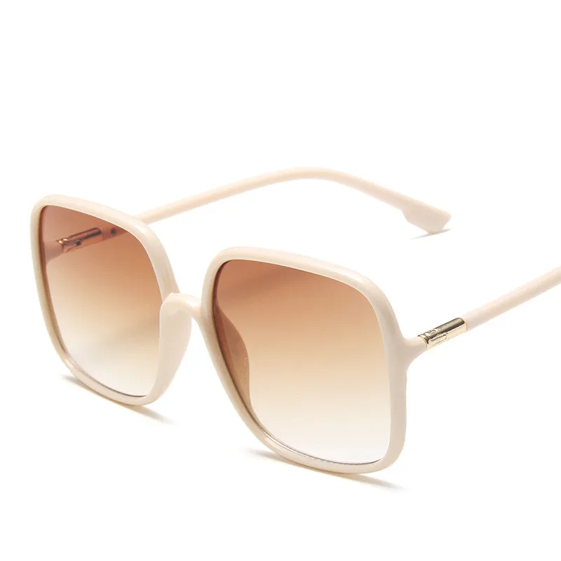 

Driving Glasses Women Oversized Square Full Frame Sunglasses Vintage Luxury Big Frame Flat Fashion Glasses UV400 Driver Goggles