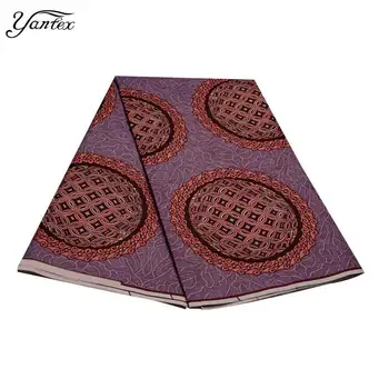 

YANTEX 2021 New Arrival African Polyester Veritable Wax African Ankara Fabrics 6 Yards/Piece Tissu Africain Nigeria Batik Fabric