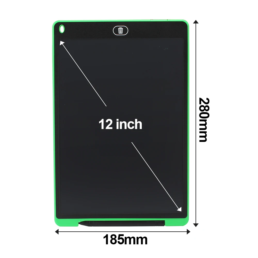 Графический планшет электронный планшет для рисования Смарт ЖК-планшет для письма стираемая чертежная доска 8,5 12 дюймов светильник-планшет ручка для рукописного ввода - Цвет: Green 12 inch