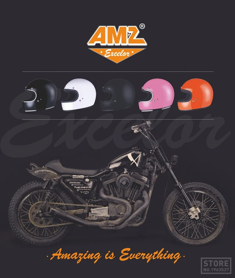 AMZ, Ретро стиль, мотоциклетный шлем, мотоциклетный шлем, кросс шлем, casco moto Retrol moto rbike, полный шлем с точечной сертификацией, 5 цветов