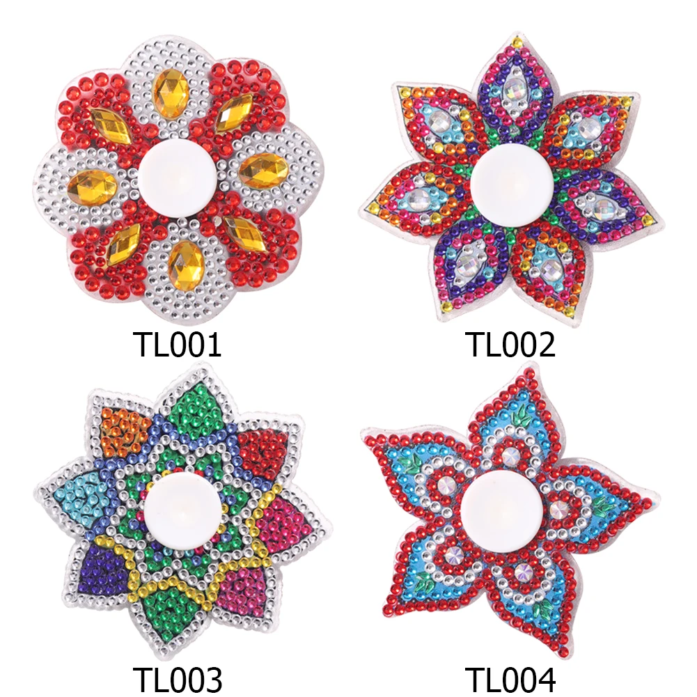 DIY Rhinestone Fingertip Gyro Diamond Hand Spinner Fidget Relief Stress Toy 5D DIY Diamond Painting Creative Gift Fingertip Gyro