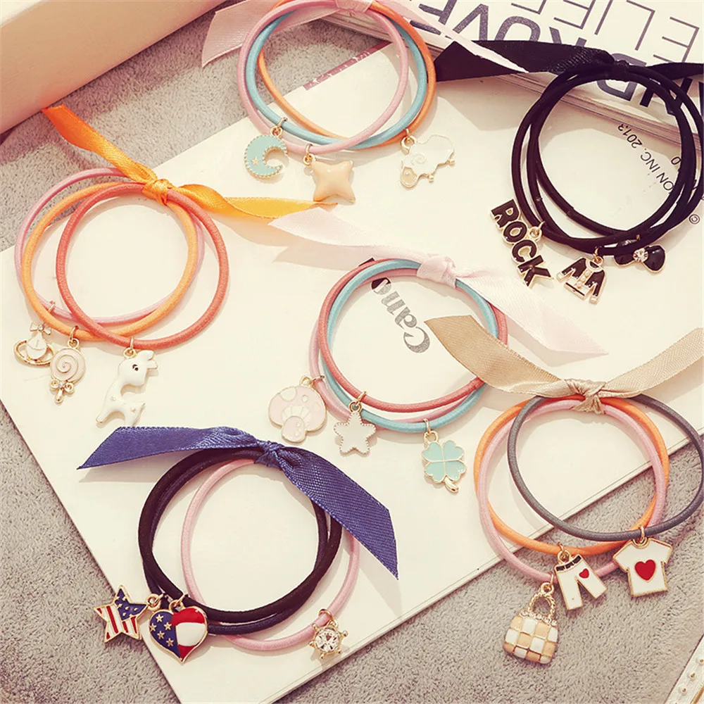 Аксессуары для волос в японском и корейском стиле; милая повязка на голову; головной убор из Южной Кореи; детская резиновая лента для волос; лента для волос из кожи с фруктами