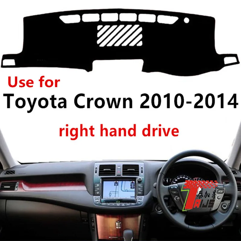 Taijs крышка приборной панели автомобиля с правым приводом для Toyota Crown 2010- лавсан Коврик для приборной панели автомобиля для Toyota