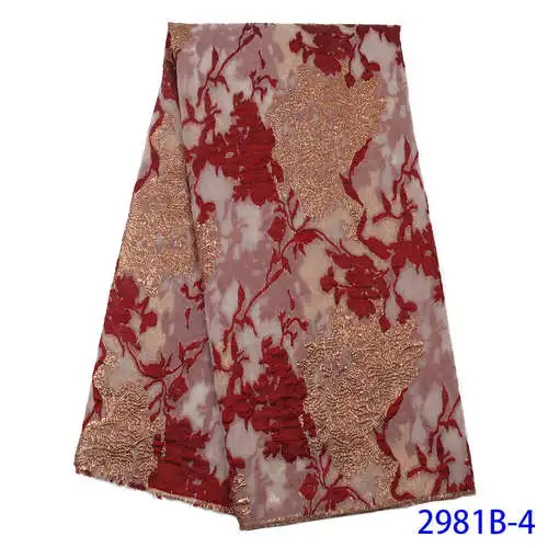 Дизайн, парчовая кружевная ткань, французские нигерийские кружева, ткань высокого качества, ткань для свадебных платьев NA2981B-2 - Цвет: Picture -4