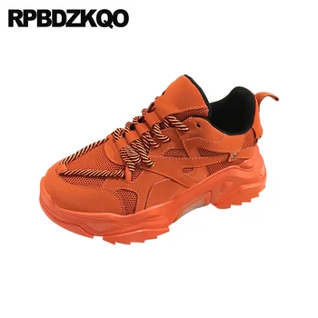 

flats sneakers mesh thick sole breathable leisure high quality creepers platform shoes designer 2019 elevator women trainers