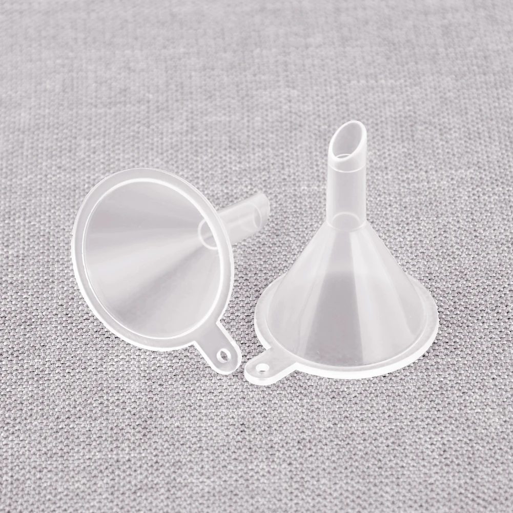 

10Pcs transparent Mini Funnels Small Plastic Bottleneck Bottles Packing auxiliary tool For Perfume Diffuser Mini Narrow Fine