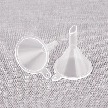 

10Pcs transparent Mini Funnels Small Plastic Bottleneck Bottles Packing auxiliary tool For Perfume Diffuser Mini Narrow Fine