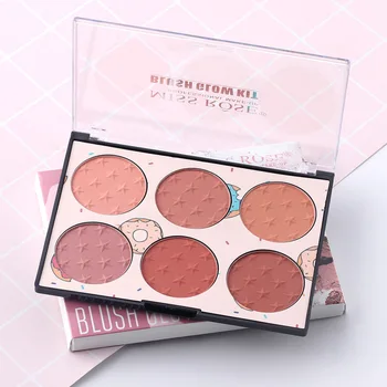 

6 Colors Makeup Blush Palette Face Contour Cheek Blusher Matte Highlighter Bronzer Palette Paleta De Blush Powder Pallete Makeup