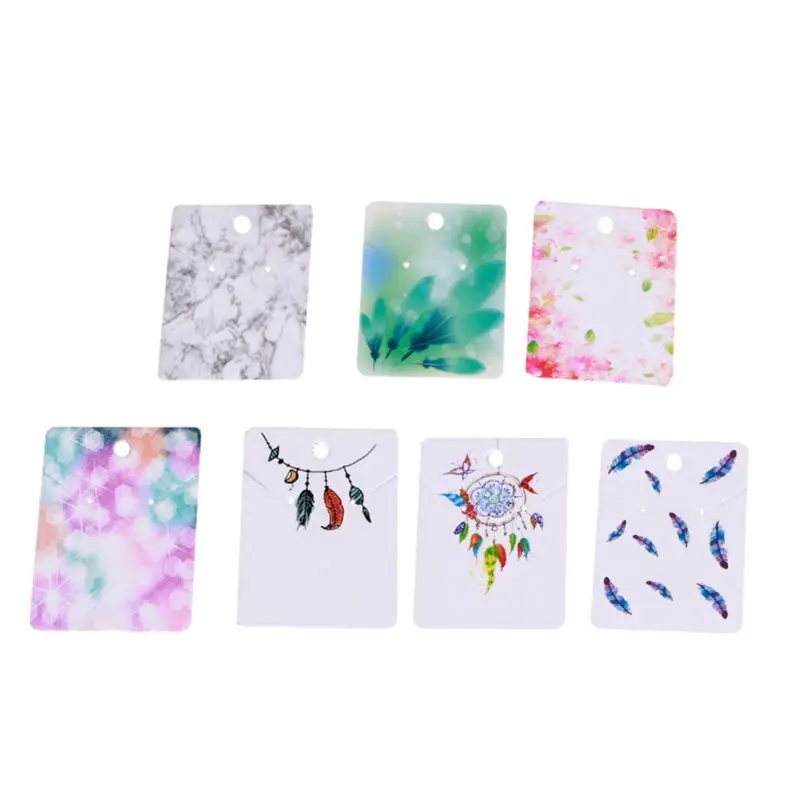 

Earring Cards Set, 100 Pcs Paper Earring Display Cards with 100 Bags 634D