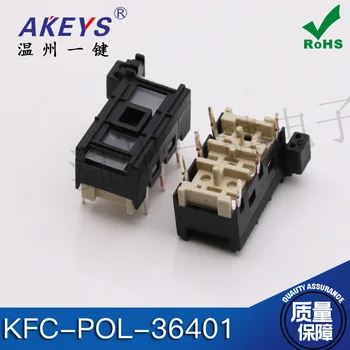 

10 PCS KFC-POL-36401 Black Car Switch Block Rating 6-Pin Direct Plug with 2 Fixed Feet Push Sliding Switch