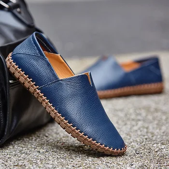 

Men's Casual Shoes Moccasin-Gommino Low-Top Leather Leather Shoes Men