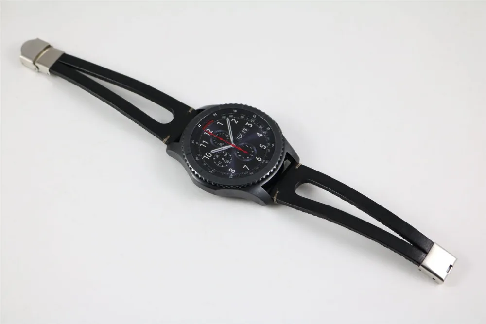 С кожаным браслетом для samsung Galaxy watch 46 мм Ременная Передача S3 Frontier классический ремешок для часов 22 мм спортивный браслет huawei watch GT 46 мм