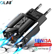 18 Вт быстрое зарядное устройство 3,0 USB зарядное устройство для samsung A50 A30 iPhone 7 8 huawei P30Tablet QC 3,0 быстрое настенное зарядное устройство адаптер США и ЕС