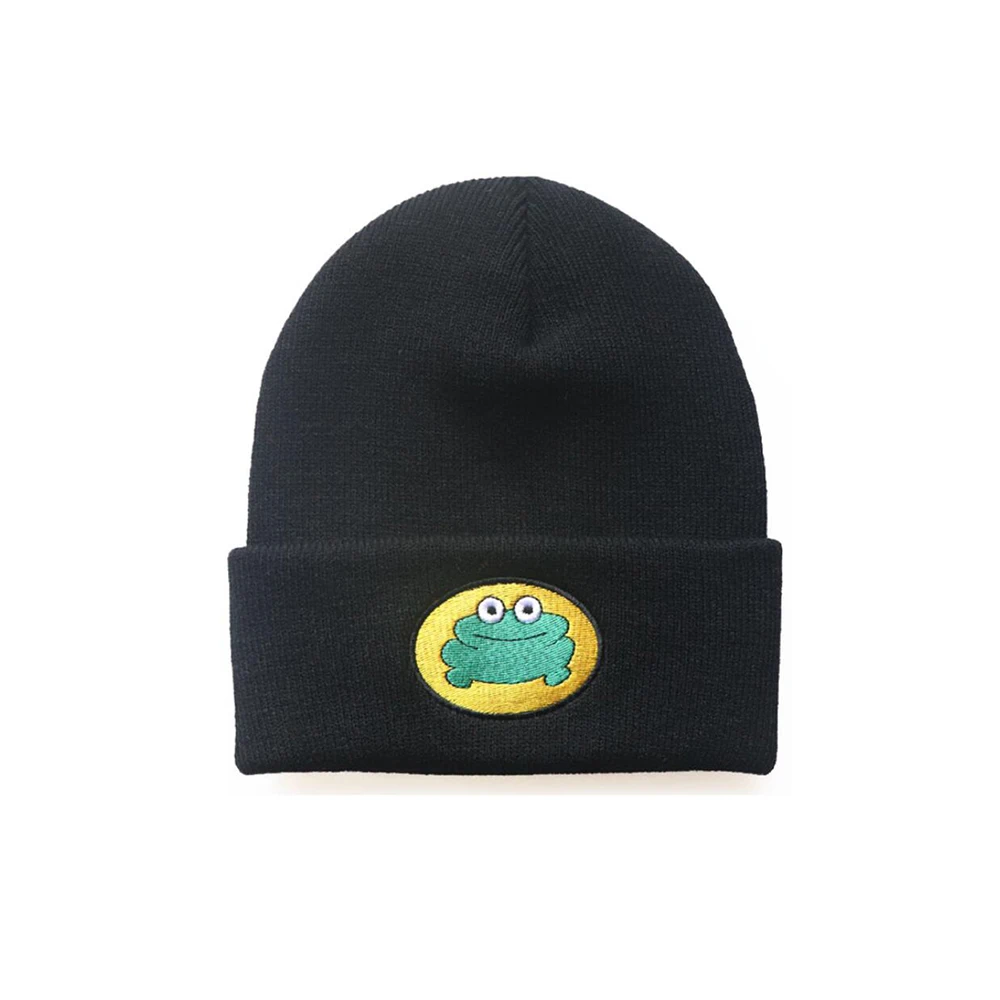 Parappa The Rapper Frog Knitted Beanie Hat Cute Cartoon TV Unisex Orange Knit Caps Fashion Hip Hop Hat