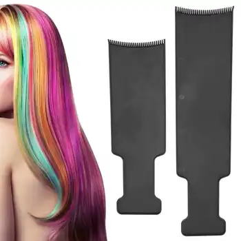 

2pcs Black Professional Hair Coloring Dyeing Board Plate DIY Hair Dye Board Hairdresser Design Styling Tool Salon Shop Accessory