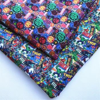 

45*140cm Patchwork super character print polyester cotton fabric for Sewing Dress Cloth Making DIY Cushion Cover 1156