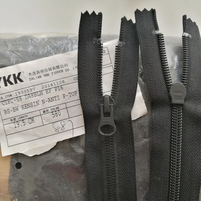 40 шт./лот ykk 5# нейлон катушки молнии черный закрытый конец для карман сумки обуви сапоги Швейные аксессуары