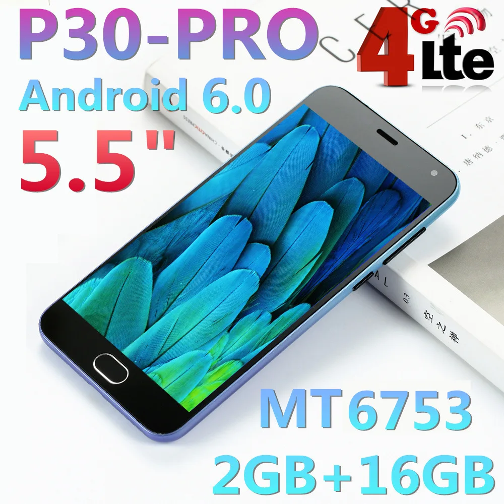 Оригинальные P30 PRO смартфоны 4G lte 13 МП 5 дюймов Android 6 0 MT6753 2 Гб ОЗУ 16 ПЗУ