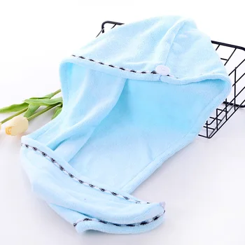 

Water Absorption Drying Towel Cap Turban Showering Wrap Thickened Practical Time Saving Enlarge Quick Microfiber Bath Non Slip
