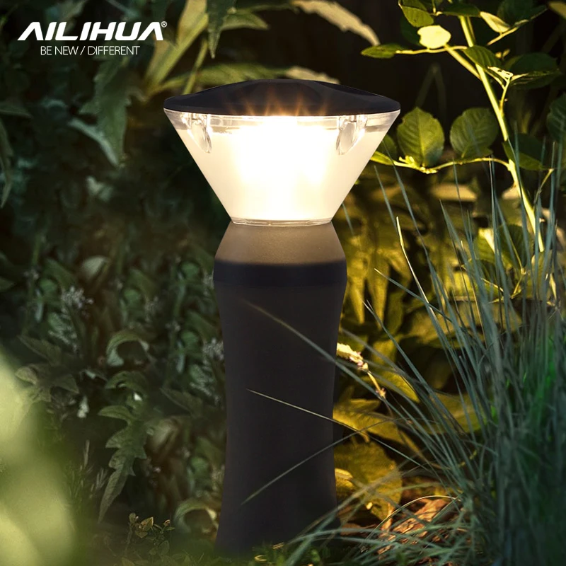 Waterproof outdoor lawn lamp outdoor garden courtyard landscape lawn lamp Park street lamp simple LED column head lamp