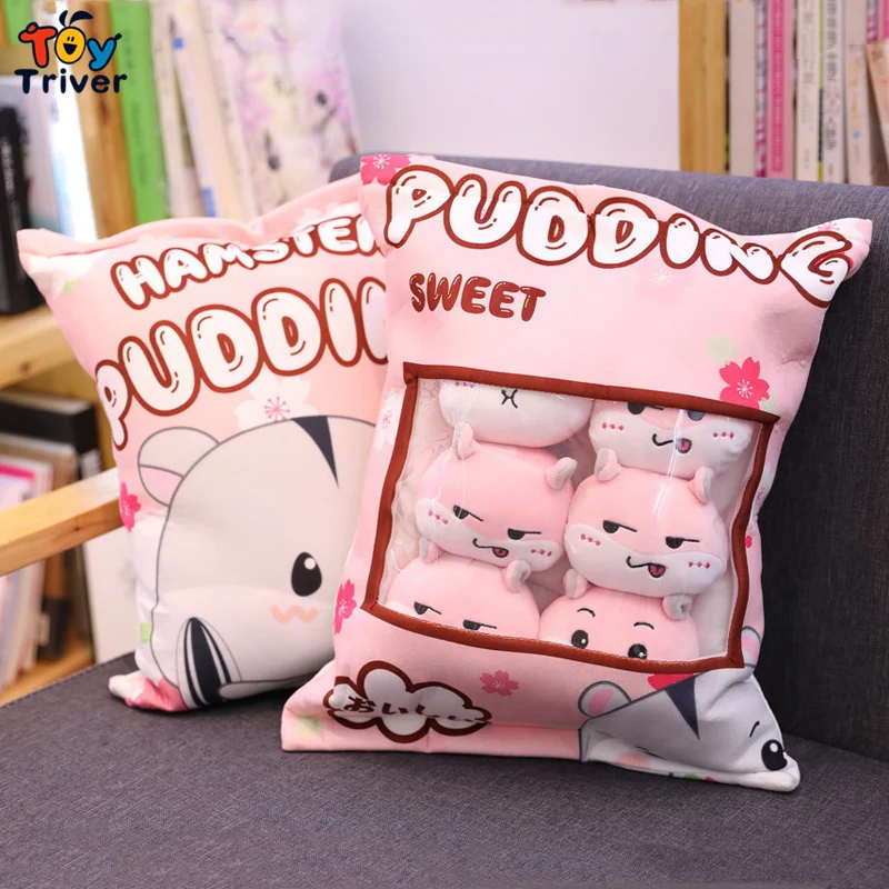 Kawaii Одна сумка пудинг Хомяк Мышь плюшевые игрушки Triver мягкие животные кукла подушка для детей подарок на день рождения украшения для дома