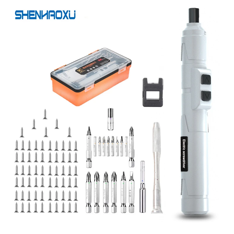 

Cordless Electrical Screwdriver Mini Power Tools 3.6V Rechargeable Multifucntion Power Drill With 88pcs Bits Kits Set Household