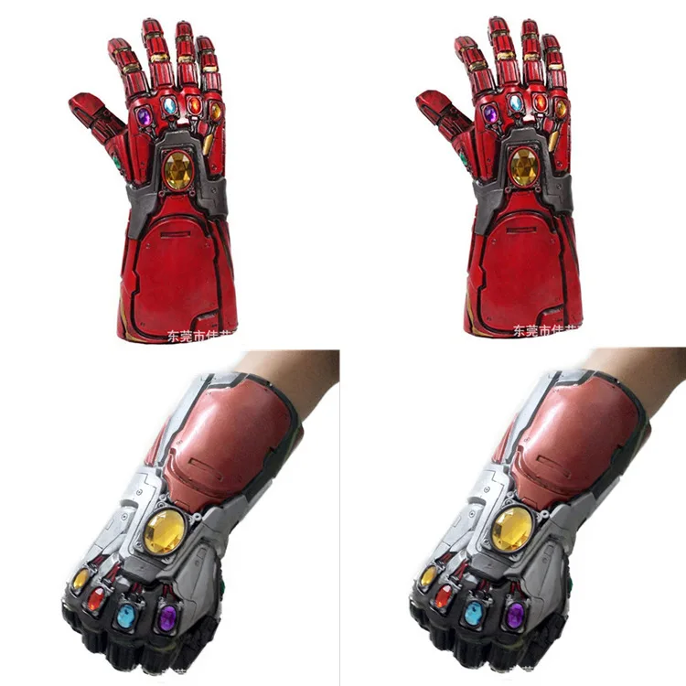 

Avengers 4 Endgame Iron Man Infinity Cosplay Arm Thanos Latex Gloves Arms Mask Marvel Superhero Weapon Props