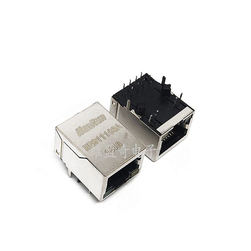 10 шт./лот сетевой трансформатор HR911103A HY911103A RJ45 розетка со светодиодной лампы