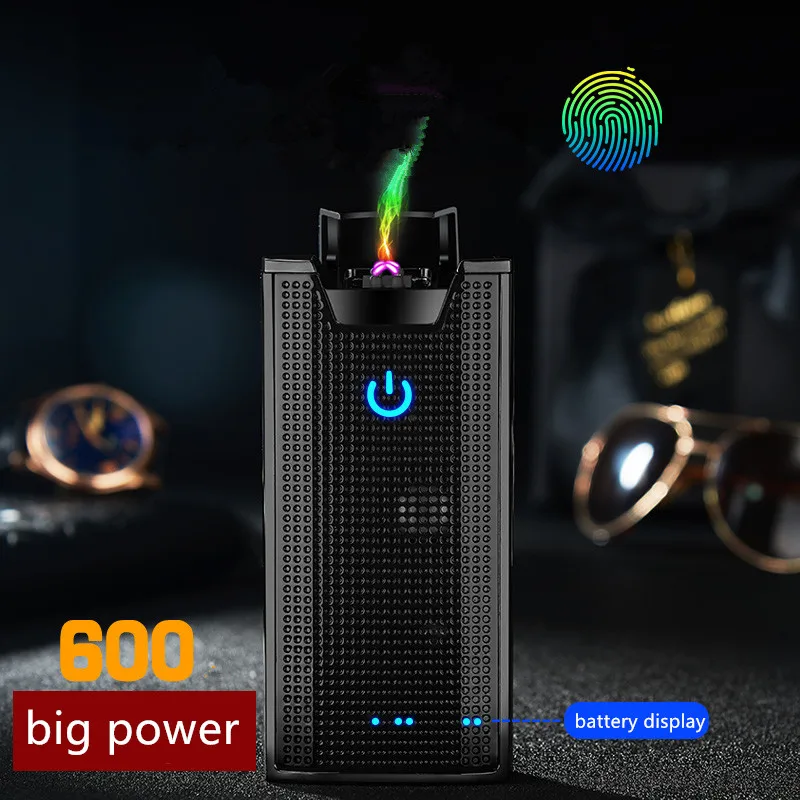 

2019 plasma lighter 4 in one bluetooth speaker smart display power bank Lighters friend Gifts
