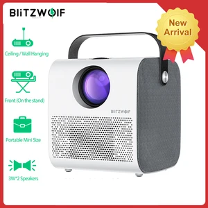 Blitzwolf bw-vp5 portable lcd projector 3800 lumens 1280*720p hd multimedia bluetooth projector with 2 speaker theater projector 1 Item image