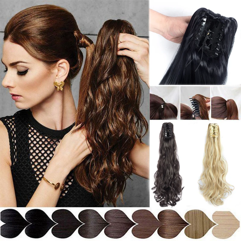 Hairpieces Ponytail Long-Wave Merisi-Hair Piano-Color Womens 22inch