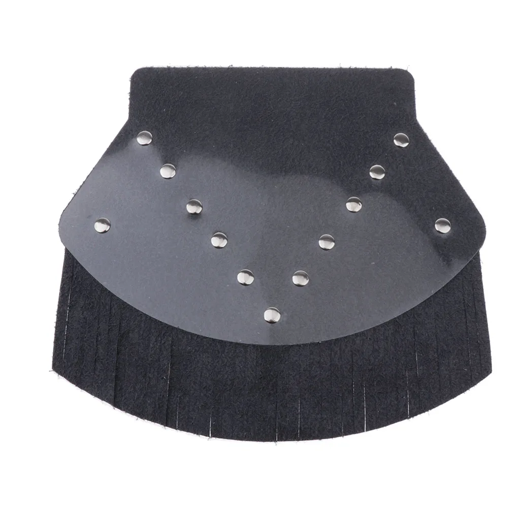 Fringed PU Rear Wheel Fender Splash Guard Cover for Harley Sportster XL883 Motorbike - Black
