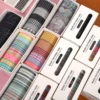 JIANWU 6pcs/set Basic Pattern Marble Plaid Stripe Decoration Washi Tape Set DIY Background Scrapbook Sticker Masking Tape Kawaii 1