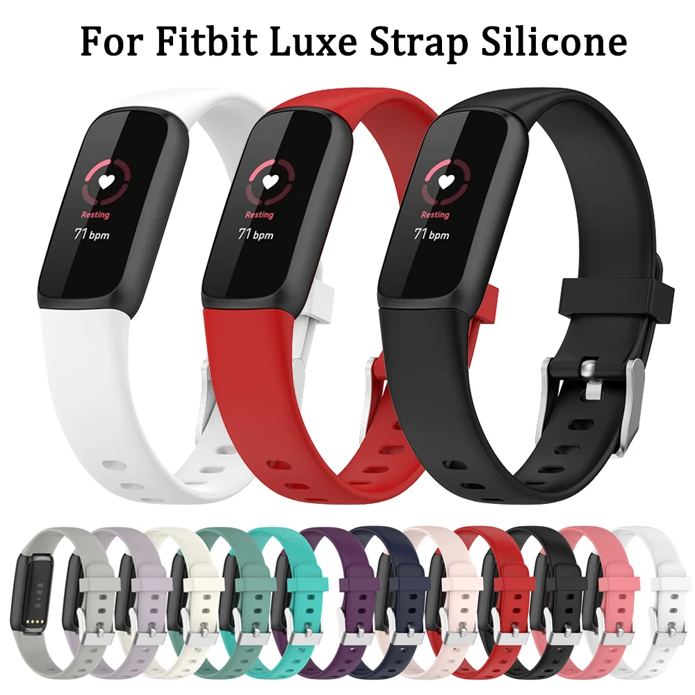 High Quality Sports Soft Silicone Adjustable Band for Fitbit Luxe Wristband Strap Bracelet Watch Replacement Accessories | Наручные часы