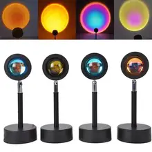 Sunset Lamp Projection Adjustable Height, Rotation 360 Degree Night Light Atmosphere Sun Lamp, Romantic Visual LED Light