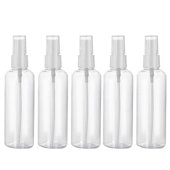 

10/5PCS 100ml Travel Transparent Plastic Perfume Atomizer Empty Spray Bottle Reuse Skin Care Tool Refillable Bottles NShopping