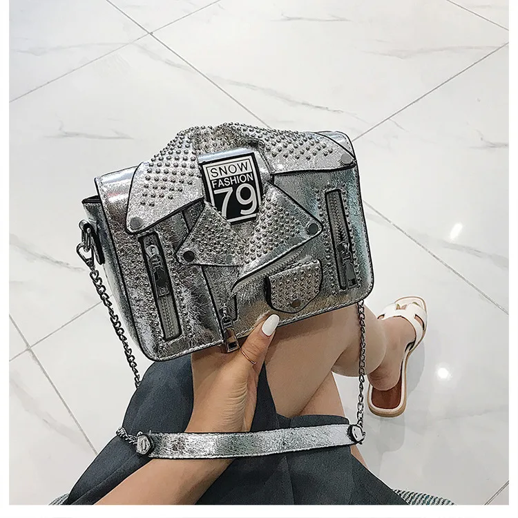 Женская сумка через плечо в стиле панк, брендовая Роскошная новинка, Креативная одежда с заклепками, женская модная сумка через плечо, сумка-мессенджер
