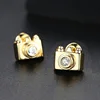 Korean Cute Small Camera Stud Earrings for Women Girls with AAA Zircon Simple Creative Fashion Jewelry Oorbellen Party Gift ► Photo 3/6