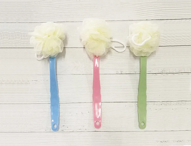 Manufacturers Direct Selling Double-Sided Long Handle Bath Ball Soft Bristle Bath Brush Sub-Bathroom Hangable with Bath Ball Bat