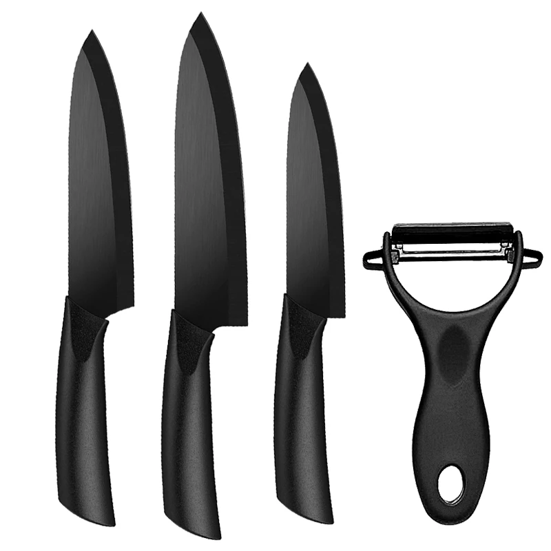 

3" 4" 5" Ultra Sharp Kitchen Ceramic Knife Potato Peeler 4 PCS Set Chef Cutlery Vegetable Fruit Ultra Sharp Slicer Cutter