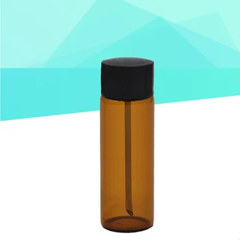 

Glass Snuff Dispenser Vial Bottle Portable Nasal Sniffer with Snuff Spoon (Brown)