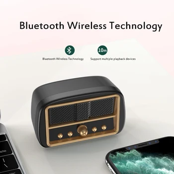 

NEW HM13 RETRO TV MINI TV Bluetooth Speaker Subwoofer Wireless Bluetooth Small Stereo Speaker Built-in Mic Calls Speaker Orador