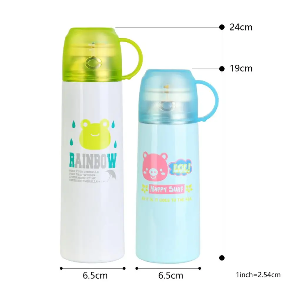 FISSMAN 350ml 500ml Vacuum Bottle Double Wall Stainless Steel Thermos with Portable Mugs Thermal Flask | Дом и сад