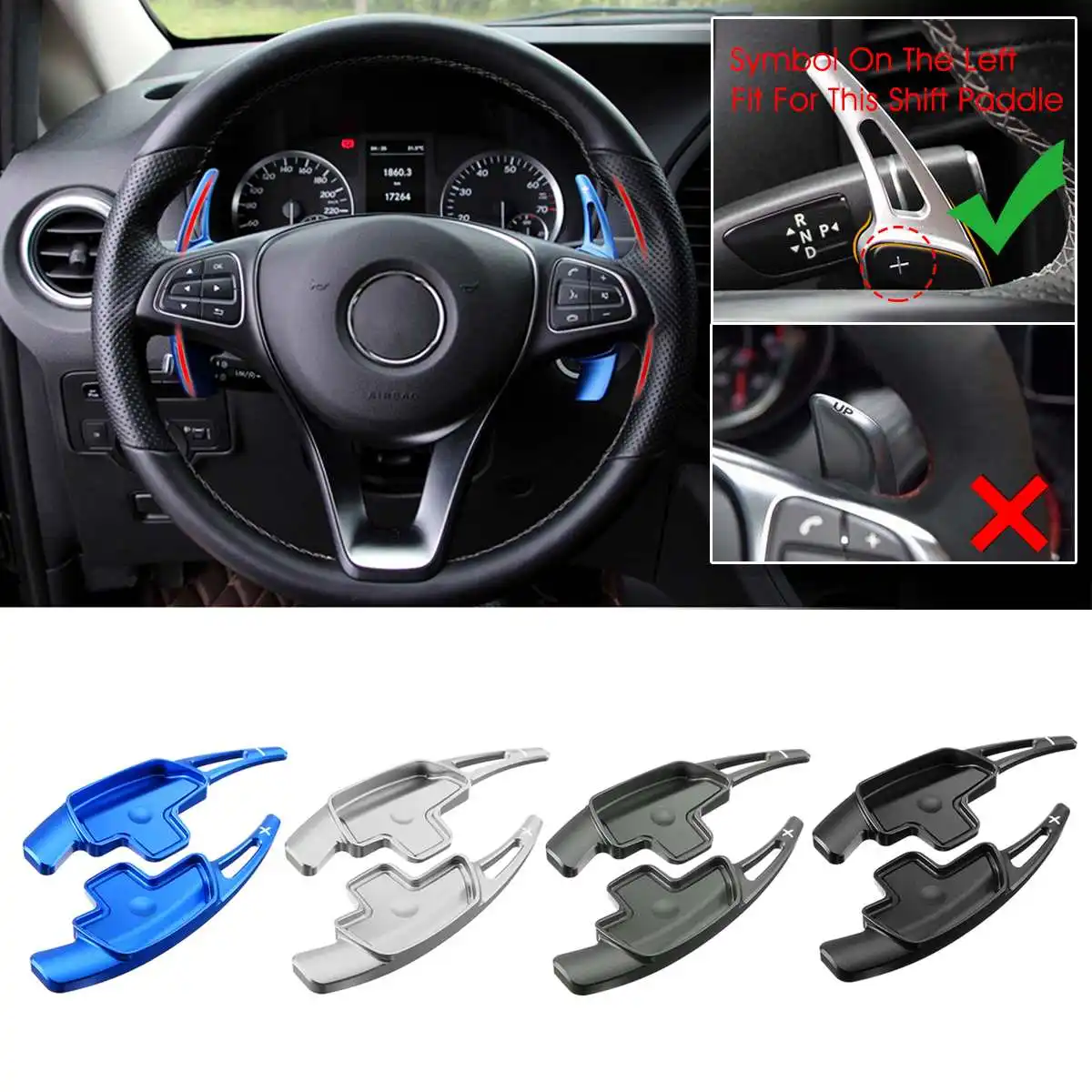 2 pz Volante Shift Paddle Carbon Fiber Car Blade Shifter Extension Shift Switch Paddle
