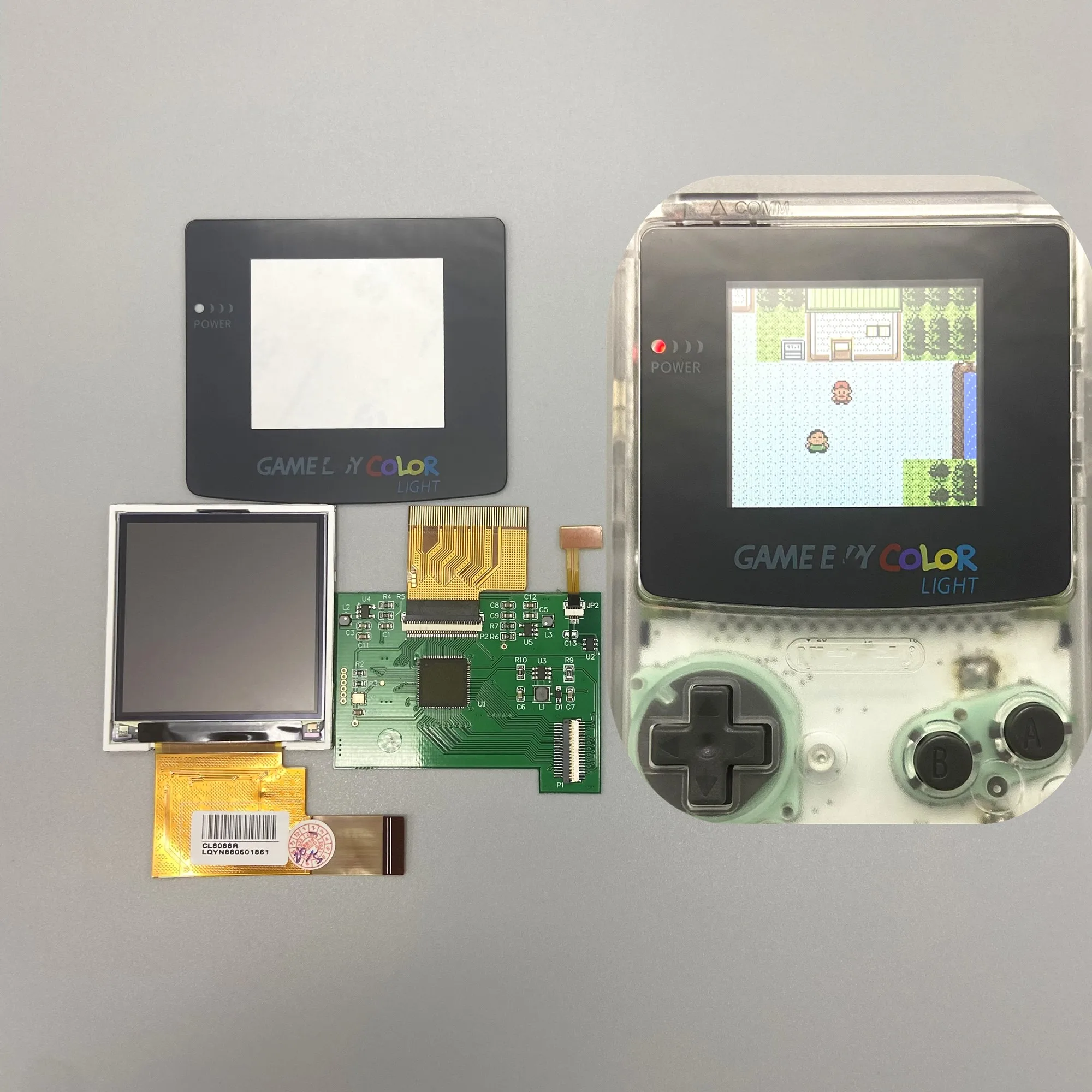 ЖК дисплей 2 дюйма GBC высокой яркости для Gameboy COLOR plug and play без сварки и резки