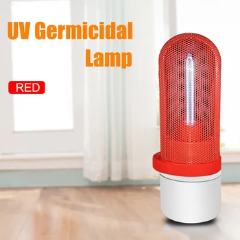 

Germicidal Light Bulb UV Ozone Ultraviolet lamp 5V Quartz lamp UVC Sterilizer Home Kill Mite Disinfection Air Clean Black Red
