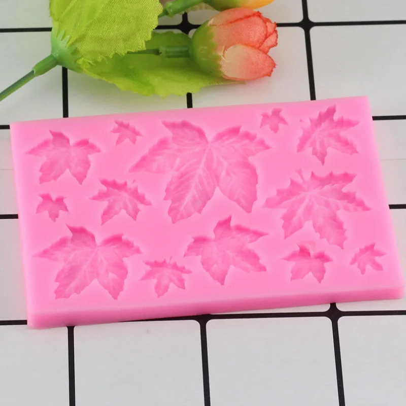 1 шт. DIY кленовый лист силиконовая форма для выпечки кекса рождественские инструменты для украшения тортов из мастики Gumpaste шоколадные глиняные формы для конфет