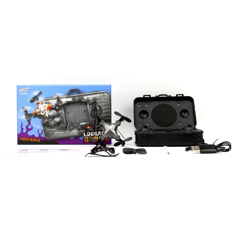 Hotty Toy DH120 2,4G 4CH 0.3MP wifi FPV камера портативный Дрон RC Квадрокоптер чемодан стиль мини радиоуправляемое НЛО Карманный Дрон для детей RTF