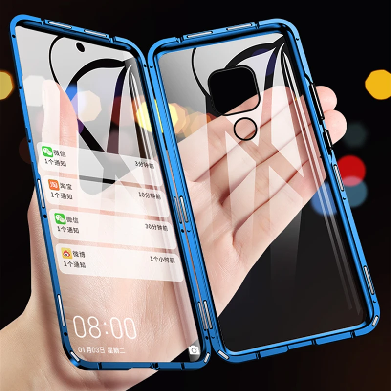 360 Полностью Защитный металлический магнитный чехол s для huawei P30 P20 Pro lite mate 20 30 чехол из закаленного стекла для Honor 20 10