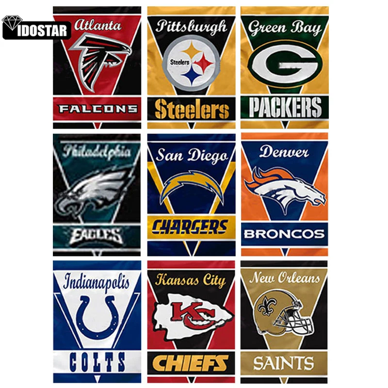 

IOOSTAR Diamond Painting 5D DIY Full Square "Football Bundesliga Team Logo"Cross Stitch Diamond Embroidery Painting Wall Decor